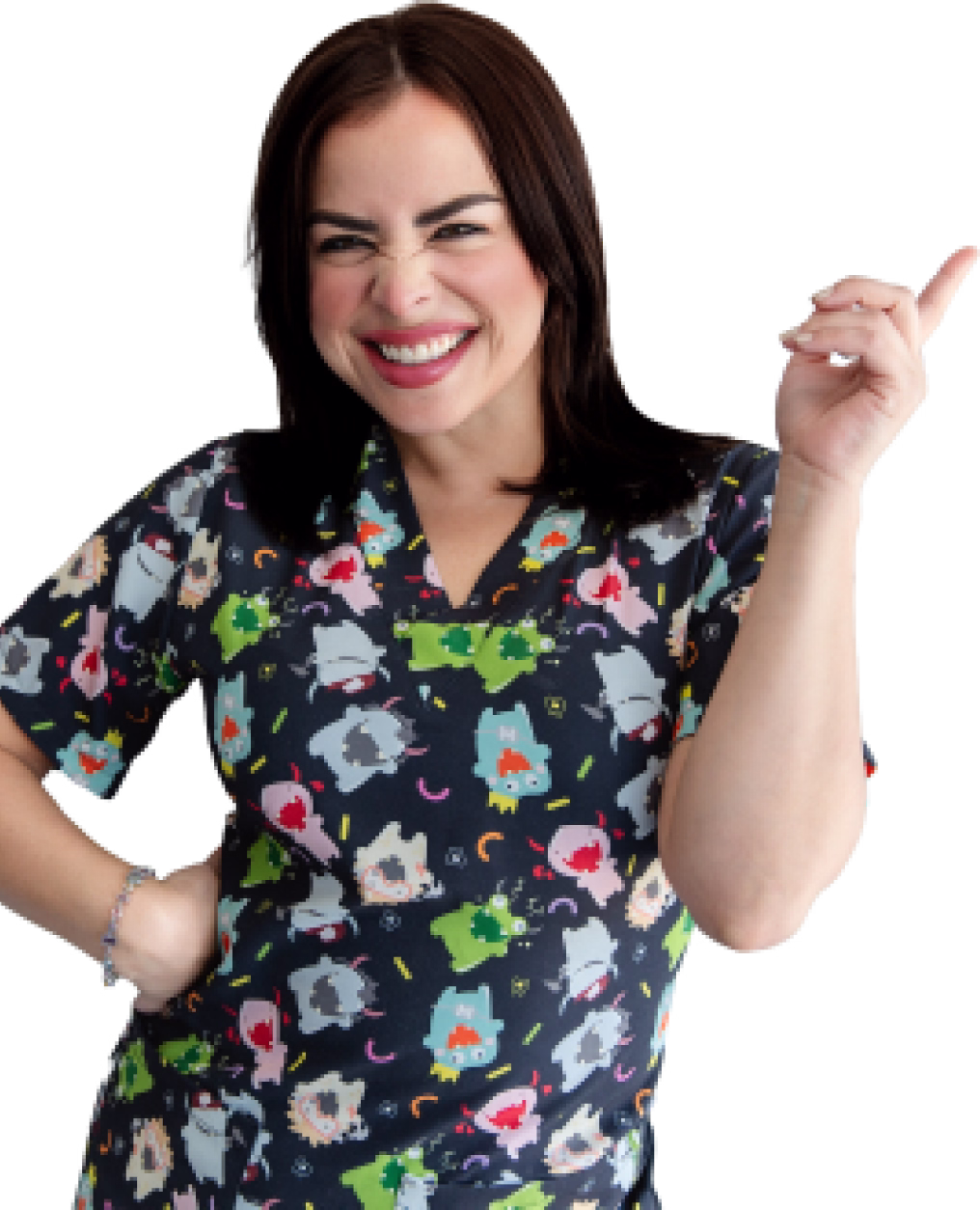 Mujer señalando